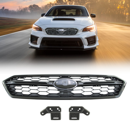 صورة لسيارات سوبارو WRX/WRX STI 2018-2020، استبدال الشبك العلوي للمصد الأمامي باللون الأسود