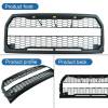 Picture of Front Grille Grill Fit for 2015 2016 2017 Ford F-150 with Lights Black