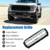 Picture of Front Grille Trim Compatible with 2021 2022 2023 Ford F-150 with Lights Black