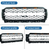 Picture of Front Grille Trim Compatible with 2021 2022 2023 Ford F-150 with Lights Black