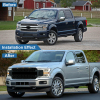 Picture of Front Grille Trim Compatible with 2021 2022 2023 Ford F-150 with Lights Black