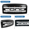 Picture of Front Grill Front Mesh Grille Fit for 2008 2009 Ford F-250 with Lights Black