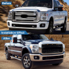 Picture of Front Grill Front Mesh Grille Fit for 2008 2009 Ford F-250 with Lights Black