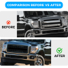 Picture of Front Grill/Grilles Grill Fit for 2011 2012 2013 2014 2015 2016 Ford F-250 Super Duty with Lights Black